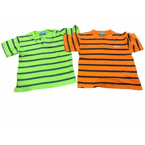 Vintage Bugle Boy Striped Tee Bundle Kids Neon 90s Skate Grunge 6 8